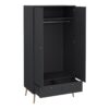 CUMBRIA Wardrobe with 2 Doors + 2 Drawers in Dark Grey - Image 4