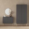 CUMBRIA Wardrobe with 2 Doors + 2 Drawers in Dark Grey - Image 7