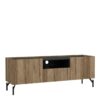 KENDALL TV Unit with 2 Doors 1 Drawer in Oak and Black