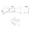 KENDALL TV Unit with 2 Doors 1 Drawer in Oak and Black - Image 9