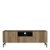 KENDALL TV Unit with 2 Doors 1 Drawer in Oak and Black - Image 2