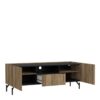 KENDALL TV Unit with 2 Doors 1 Drawer in Oak and Black - Image 4