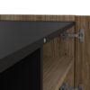 KENDALL TV Unit with 2 Doors 1 Drawer in Oak and Black - Image 7