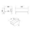 KENDALL Coffee Table with 2 Drawers in Oak and Black - Image 9