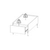 KENDALL Coffee Table with 2 Drawers in Oak and Black - Image 11