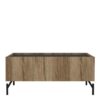 KENDALL Coffee Table with 2 Drawers in Oak and Black - Image 2