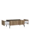 KENDALL Coffee Table with 2 Drawers in Oak and Black - Image 4