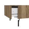 KENDALL Coffee Table with 2 Drawers in Oak and Black - Image 8