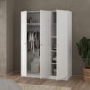 BRANDE Wardrobe with 3 Frame Doors in White - Image 4