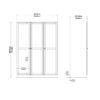 BRANDE Wardrobe with 3 Frame Doors in Jackson Hickory Oak - Image 10