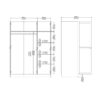 BRANDE Wardrobe with 3 Frame Doors in Jackson Hickory Oak - Image 11