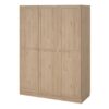 BRANDE Wardrobe with 3 Frame Doors in Jackson Hickory Oak - Image 3