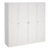 BRANDE Wardrobe with 4 Frame Doors in White