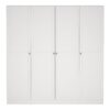 BRANDE Wardrobe with 4 Frame Doors in White - Image 2