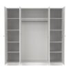 BRANDE Wardrobe with 4 Frame Doors in White - Image 5