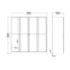 BRANDE Wardrobe with 4 Frame Doors in Jackson Hickory Oak - Image 9