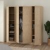 BRANDE Wardrobe with 4 Frame Doors in Jackson Hickory Oak - Image 8