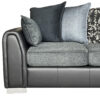 EMILY Sofa Set 3+2 in Grey Fabric & Black PU - Image 7