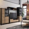 HIGH ROCK Wall Shelf in Matt Black & Riviera Oak - Image 4