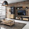 HIGH ROCK Wall Shelf in Matt Black & Riviera Oak - Image 5