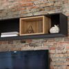 HIGH ROCK Wall Shelf in Matt Black & Riviera Oak - Image 6