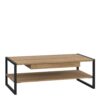 HIGH ROCK Coffee Table with Drawer in Matt Black & Riviera Oak