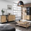 HIGH ROCK Coffee Table with Drawer in Matt Black & Riviera Oak - Image 6