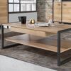 HIGH ROCK Coffee Table with Drawer in Matt Black & Riviera Oak - Image 5