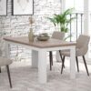 ILLOPA Extending Dining Table 160-207cm in Snowy Oak & Oak Nelson - Image 4
