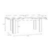 ILLOPA Extending Dining Table 160-207cm in Snowy Oak & Oak Nelson - Image 7
