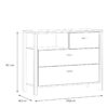 HIGH ROCK Chest of 3 Drawers in Matt Black & Riviera Oak - Image 7