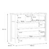 HIGH ROCK Chest of 3 Drawers in Matt Black & Riviera Oak - Image 8