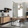 HIGH ROCK 1 Door 3 Drawers Sideboard in Matt Black & Riviera Oak - Image 6
