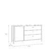 HIGH ROCK 1 Door 3 Drawers Sideboard in Matt Black & Riviera Oak - Image 8