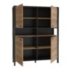 HIGH ROCK Storage Cabinet in Matt Black & Riviera Oak - Image 3