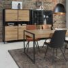HIGH ROCK Storage Cabinet in Matt Black & Riviera Oak - Image 5
