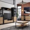 HIGH ROCK TV Unit in Matt Black & Riviera Oak - Image 5
