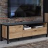 HIGH ROCK TV Unit in Matt Black & Riviera Oak - Image 6