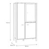 HIGH ROCK Small Display Cabinet in Matt Black & Riviera Oak - Image 10
