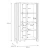 HIGH ROCK Small Display Cabinet in Matt Black & Riviera Oak - Image 11