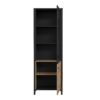 HIGH ROCK Wide Display Cabinet in Matt Black & Riviera Oak - Image 4