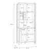 HIGH ROCK Display Cabinet in Matt Black & Riviera Oak - Image 12