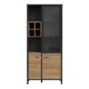 HIGH ROCK Display Cabinet in Matt Black & Riviera Oak - Image 2