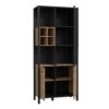 HIGH ROCK Display Cabinet in Matt Black & Riviera Oak - Image 3