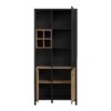 HIGH ROCK Display Cabinet in Matt Black & Riviera Oak - Image 4