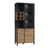 HIGH ROCK Display Cabinet in Matt Black & Riviera Oak - Image 5