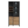 HIGH ROCK Display Cabinet in Matt Black & Riviera Oak - Image 6