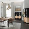 HIGH ROCK Display Cabinet in Matt Black & Riviera Oak - Image 8