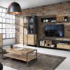HIGH ROCK Display Cabinet in Matt Black & Riviera Oak - Image 7
