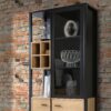 HIGH ROCK Display Cabinet in Matt Black & Riviera Oak - Image 9